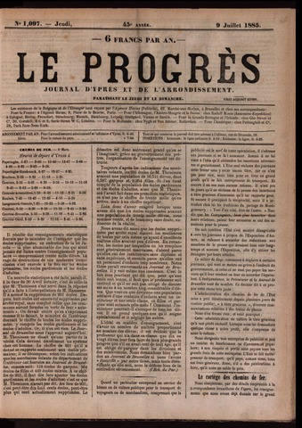 Le Progrès (1841-1914) 1885-07-09