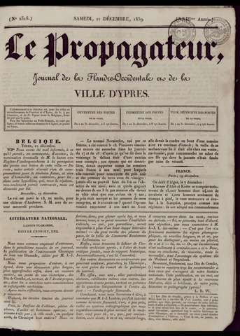 Le Propagateur (1818-1871) 1839-12-21
