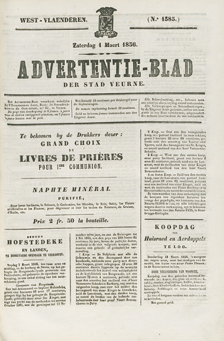 Het Advertentieblad (1825-1914) 1856-03-01