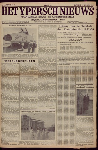 Het Ypersch nieuws (1929-1971) 1954-01-16
