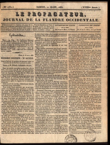 Le Propagateur (1818-1871) 1835-03-21