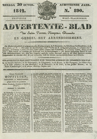 Het Advertentieblad (1825-1914) 1842-10-30