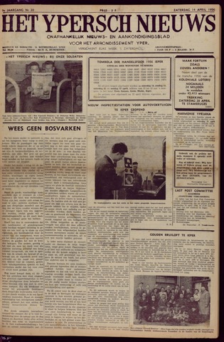 Het Ypersch nieuws (1929-1971) 1956-04-14