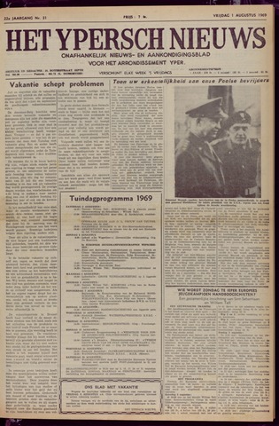 Het Ypersch nieuws (1929-1971) 1969-08-01