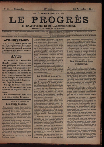 Le Progrès (1841-1914) 1894-11-25