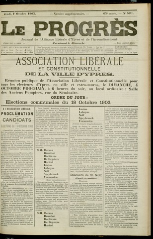 Le Progrès (1841-1914) 1903-10-01