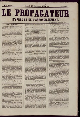 Le Propagateur (1818-1871) 1867-11-23