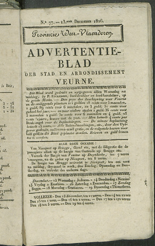 Het Advertentieblad (1825-1914) 1826-12-13