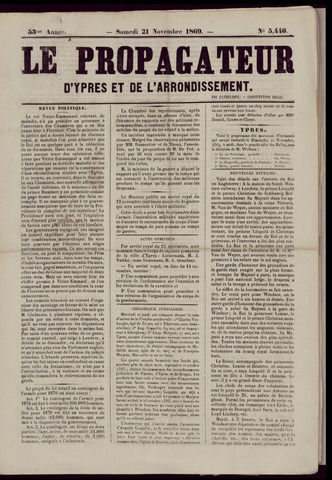 Le Propagateur (1818-1871) 1869-11-21