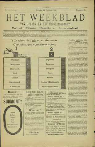Het weekblad van Ijperen (1886 - 1906) 1899-10-14