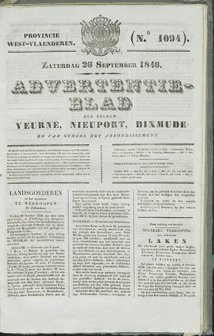 Het Advertentieblad (1825-1914) 1846-09-26
