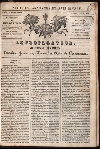 Le Propagateur (1818-1871) 1831-05-14