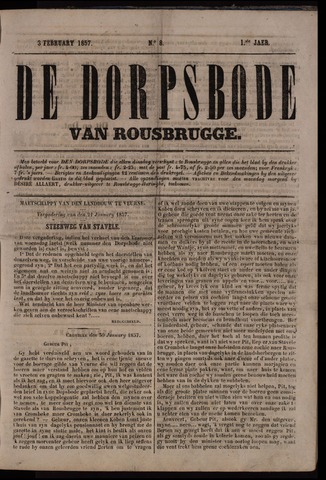 De Dorpsbode van Rousbrugge (1856-1866) 1857-02-03