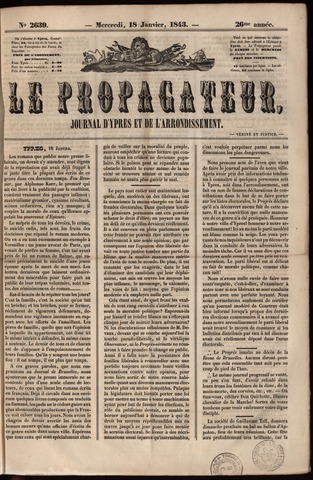 Le Propagateur (1818-1871) 1843-01-18