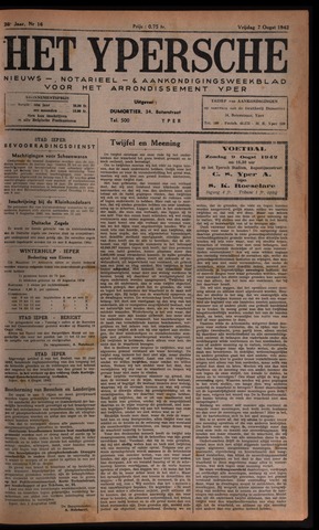 Het Ypersch nieuws (1929-1971) 1942-08-07