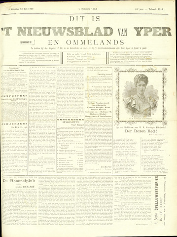 Nieuwsblad van Yperen en van het Arrondissement (1872 - 1912) 1910-07-23