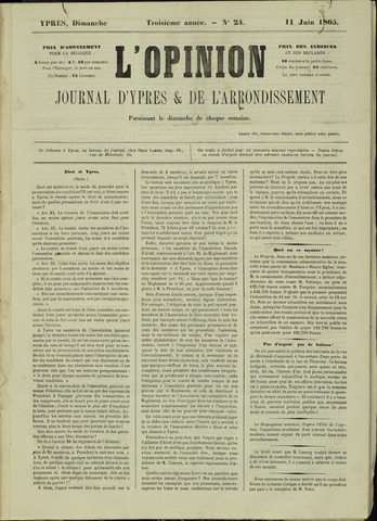 L’Opinion (1863 - 1873) 1865-06-11