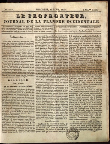 Le Propagateur (1818-1871) 1835-08-26