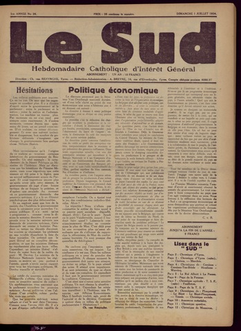 Le Sud (1934-1939) 1934-07-01