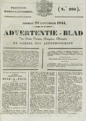 Het Advertentieblad (1825-1914) 1844-09-29