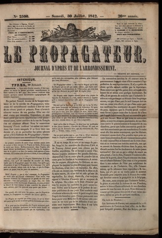Le Propagateur (1818-1871) 1842-07-30