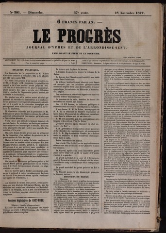 Le Progrès (1841-1914) 1877-11-18