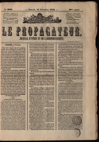Le Propagateur (1818-1871) 1846-11-14