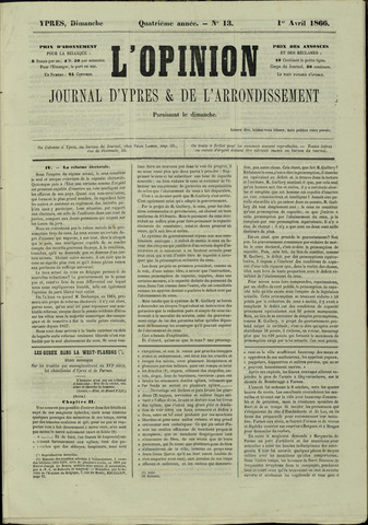 L’Opinion (1863 - 1873) 1866-04-01