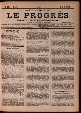 Le Progrès (1841-1914) 1887-04-07