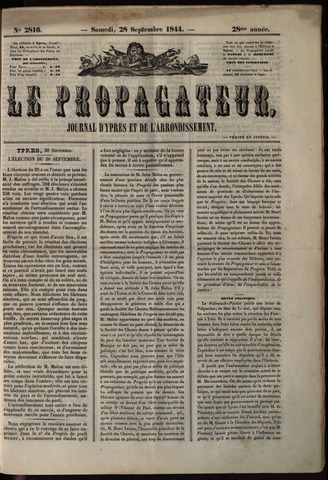 Le Propagateur (1818-1871) 1844-09-28