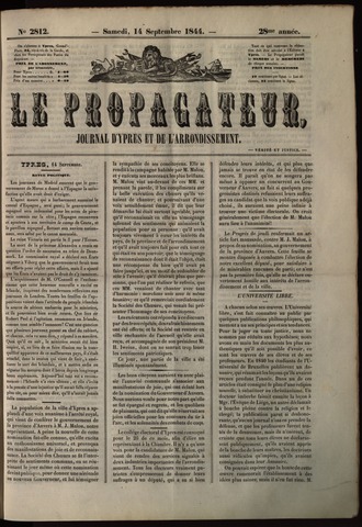Le Propagateur (1818-1871) 1844-09-14