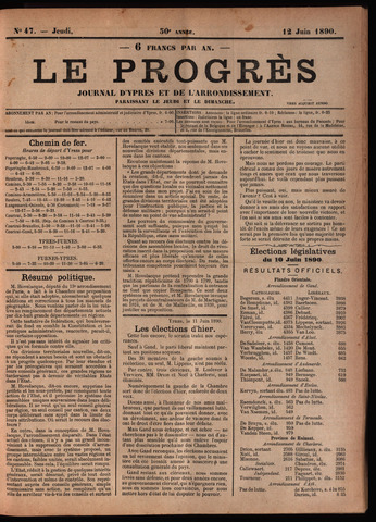Le Progrès (1841-1914) 1890-06-12