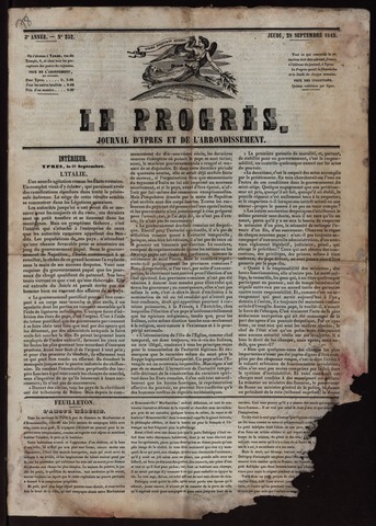 Le Progrès (1841-1914) 1843-09-28