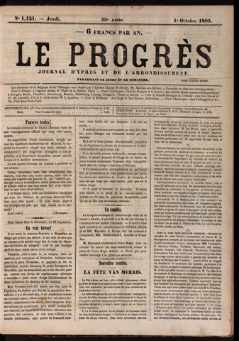 Le Progrès (1841-1914) 1885-10-01