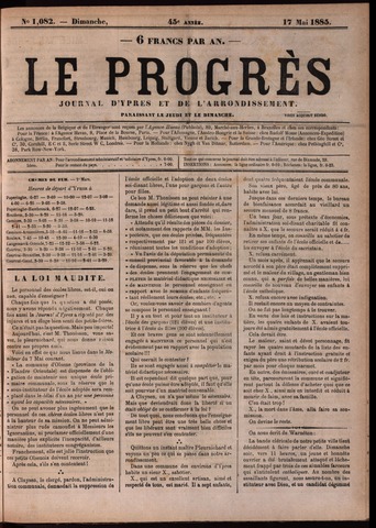 Le Progrès (1841-1914) 1885-05-17