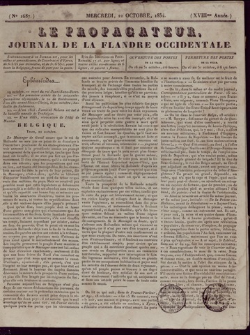 Le Propagateur (1818-1871) 1834-10-22