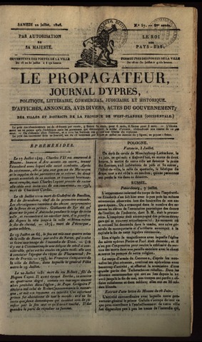 Le Propagateur (1818-1871) 1826-07-22