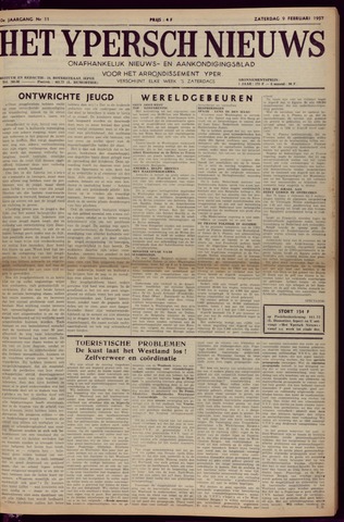 Het Ypersch nieuws (1929-1971) 1957-02-09