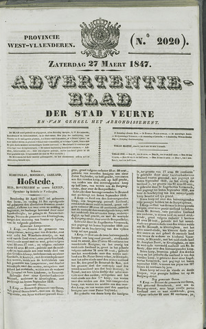Het Advertentieblad (1825-1914) 1847-03-27