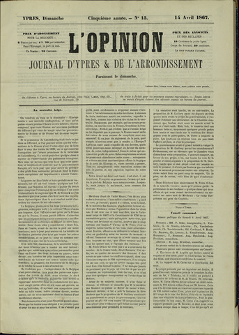 L’Opinion (1863-1873) 1867-04-14