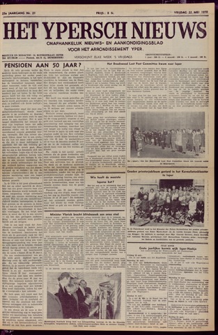Het Ypersch nieuws (1929-1971) 1970-05-22