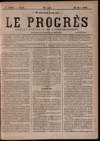 Le Progrès (1841-1914) 1885-03-26