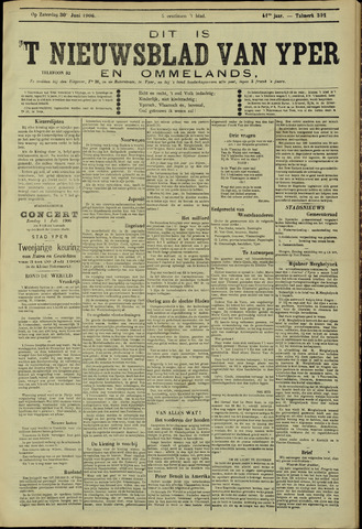 Nieuwsblad van Yperen en van het Arrondissement (1872-1912) 1906-06-30