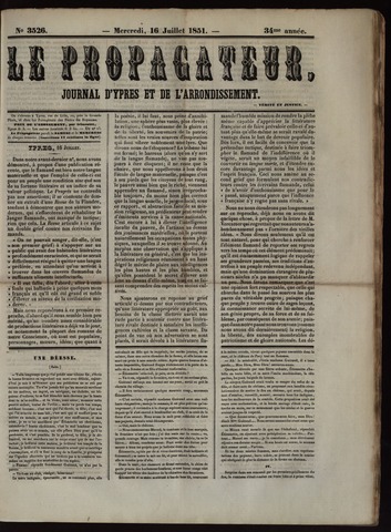 Le Propagateur (1818-1871) 1851-07-16