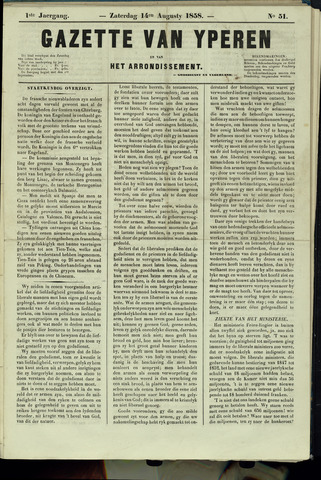 Gazette van Yperen (1857-1862) 1858-08-14