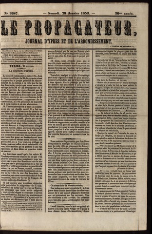 Le Propagateur (1818-1871) 1853-01-29