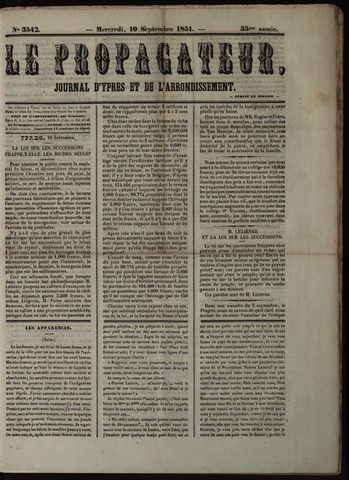 Le Propagateur (1818-1871) 1851-09-10