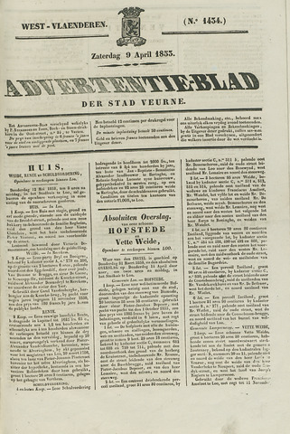 Het Advertentieblad (1825-1914) 1853-04-09