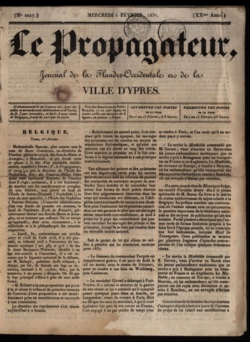 Le Propagateur (1818-1871) 1837-02-01