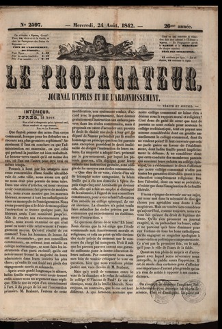 Le Propagateur (1818-1871) 1842-08-24